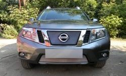 1 539 р. Нижняя сетка на бампер Russtal (хром) Nissan Terrano D10 рестайлинг (2016-2022)  с доставкой в г. Майкоп. Увеличить фотографию 5