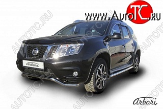 10 349 р. Защита переднего бампера Arbori (волна, нержавейка, 1 труба d57 mm). Nissan Terrano D10 рестайлинг (2016-2022)  с доставкой в г. Майкоп