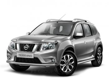 16 449 р. Защита переднего бампера (одинарная, Ø63 мм) Petroil Tuning Renault Duster HS дорестайлинг (2010-2015) (Нержавеющая полированная сталь)  с доставкой в г. Майкоп. Увеличить фотографию 2