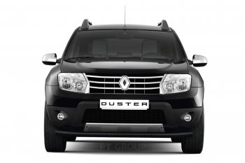 4 349 р. Защита переднего бампера (одинарная, Ø63 мм) Petroil Tuning Renault Duster HS дорестайлинг (2010-2015) (Серебристый (Искра))  с доставкой в г. Майкоп. Увеличить фотографию 5