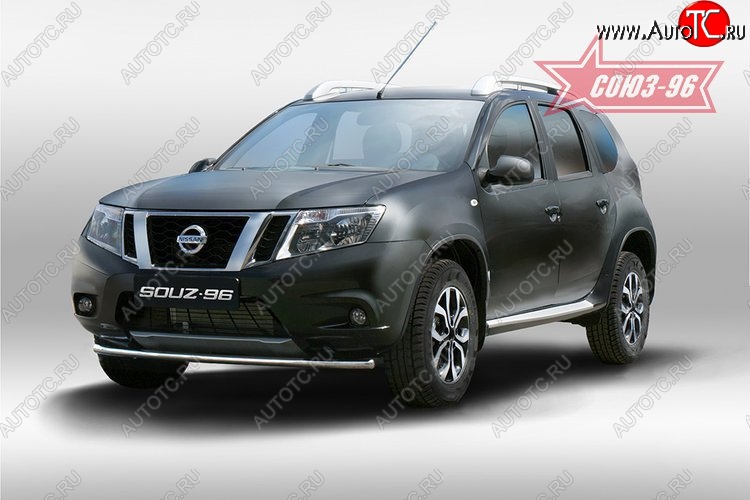 10 799 р. Защита переднего бампера одинарная Souz-96 (d42) Nissan Terrano D10 рестайлинг (2016-2022)  с доставкой в г. Майкоп