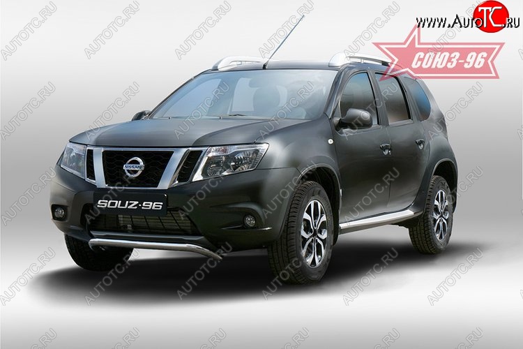 1 169 р. Защита переднего бампера Souz-96 (d60) Nissan Terrano D10 дорестайлинг (2013-2016)  с доставкой в г. Майкоп