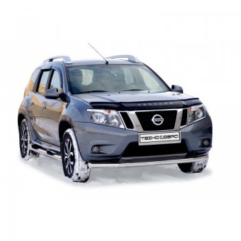 Защита переднего бампера ТехноСфера (Техно Сфера) (нержавейка, d63.5 mm) Nissan Terrano  D10 (2013-2022) дорестайлинг, рестайлинг