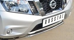 12 499 р. Защита переднего бампера (Ø42 мм волна, нержавейка) SLITKOFF  Nissan Terrano  D10 (2013-2022) дорестайлинг, рестайлинг  с доставкой в г. Майкоп. Увеличить фотографию 2