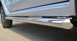 70 999 р. Защита порогов из круглой трубы диаметром 63 мм Russtal Nissan Terrano D10 рестайлинг (2016-2022) (Защита порогов с со скосами на торцах (вариант 1))  с доставкой в г. Майкоп. Увеличить фотографию 4