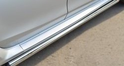 70 999 р. Защита порогов из круглой трубы диаметром 63 мм Russtal Nissan Terrano D10 рестайлинг (2016-2022) (Защита порогов с со скосами на торцах (вариант 1))  с доставкой в г. Майкоп. Увеличить фотографию 7