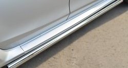 70 999 р. Защита порогов из круглой трубы диаметром 63 мм Russtal Nissan Terrano D10 рестайлинг (2016-2022) (Защита порогов с со скосами на торцах (вариант 1))  с доставкой в г. Майкоп. Увеличить фотографию 10
