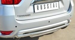 15 899 р. Защита заднего бампера (2 трубы Ø42 мм, нержавейка) SLITKOFF  Nissan Terrano  D10 (2013-2022) дорестайлинг, рестайлинг  с доставкой в г. Майкоп. Увеличить фотографию 2