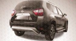 Фигурная защита заднего бампера диаметром 57 мм Slitkoff Nissan Terrano  D10 (2013-2022) дорестайлинг, рестайлинг