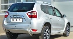 13 949 р. Защита заднего бампера (Ø42 мм волна, нержавейка) SLITKOFF  Nissan Terrano  D10 (2013-2022) дорестайлинг, рестайлинг  с доставкой в г. Майкоп. Увеличить фотографию 4