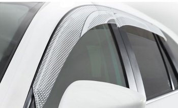 2 299 р. Дефлектора окон CA-Plastiс  Nissan Terrano  D10 (2013-2022) дорестайлинг, рестайлинг (Серия Art белая)  с доставкой в г. Майкоп. Увеличить фотографию 2