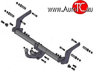 4 499 р. Фаркоп (4WD) Russtal Nissan Terrano D10 дорестайлинг (2013-2016)  с доставкой в г. Майкоп
