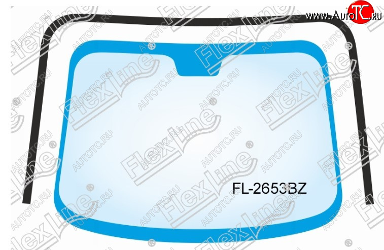 2 599 р. Молдинг лобового стекла FlexLine Nissan Tiida 1 хэтчбек C11 рестайлинг (2010-2014)  с доставкой в г. Майкоп