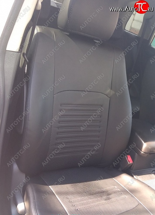 9 449 р. Чехлы для сидений Lord Autofashion Турин (экокожа) Nissan Tiida 1 хэтчбэк C11 дорестайлинг, Япония (2004-2007) (Чёрный, вставка чёрная)  с доставкой в г. Майкоп