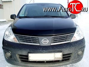 4 599 р. Дефлектор капота NovLine Nissan Tiida 1 хэтчбэк C11 дорестайлинг, Япония (2004-2007)  с доставкой в г. Майкоп