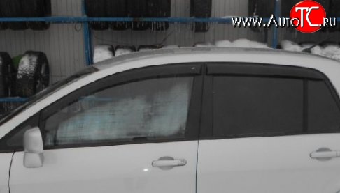 999 р. Комплект дефлекторов окон (ветровиков) 4 шт. (седан) Russtal Nissan Tiida 1 хэтчбэк C11 дорестайлинг, Япония (2004-2007)  с доставкой в г. Майкоп