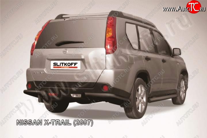 6 399 р. Уголки d57 Nissan X-trail 2 T31 дорестайлинг (2007-2011) (Цвет: серебристый)  с доставкой в г. Майкоп