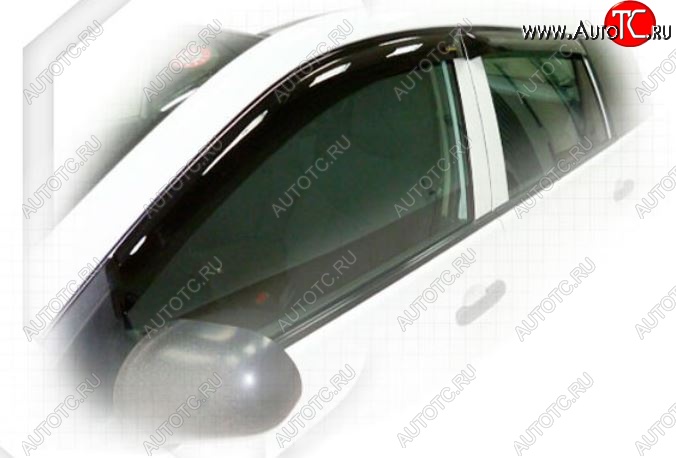 1 999 р. Дефлектора окон (JY12, NY12) CA-Plastic Nissan Wingroad 3 Y12 3-ое универсал (2005-2018) (Classic полупрозрачный, Без хром.молдинга, Крепление только на скотч)  с доставкой в г. Майкоп