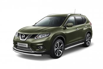 7 699 р. Накладка на решетку переднего бампера Petroil Tuning Nissan X-trail 3 T32 дорестайлинг (2013-2018) (Без парктроника)  с доставкой в г. Майкоп. Увеличить фотографию 2