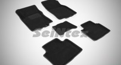 Износостойкие коврики в салон SeiNtex Premium 3D 4 шт. (ворсовые, черные) Nissan X-trail  3 T32 (2013-2022) дорестайлинг, рестайлинг