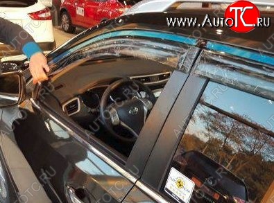 5 949 р. Комплект дефлекторов окон СТ Nissan X-trail 3 T32 рестайлинг (2017-2022)  с доставкой в г. Майкоп