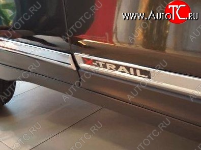 11 449 р. Верхние молдинги CT Nissan X-trail 3 T32 рестайлинг (2017-2022) (Неокрашенные)  с доставкой в г. Майкоп