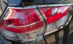 5 349 р. Накладки на фонари СТ Nissan X-trail 3 T32 рестайлинг (2017-2022) (Неокрашенные)  с доставкой в г. Майкоп. Увеличить фотографию 2