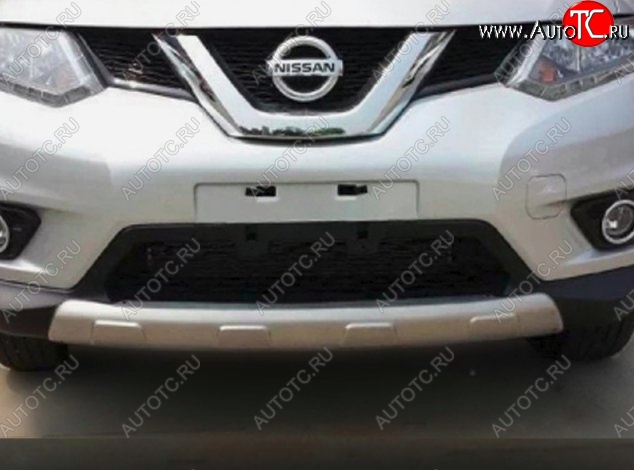 29 149 р. Накладка на передний бампер CT Nissan X-trail 3 T32 рестайлинг (2017-2022) (Неокрашенная)  с доставкой в г. Майкоп