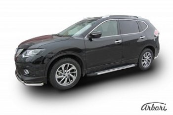 Порожки для ног Arbori Luxe Black Nissan X-trail 3 T32 рестайлинг (2017-2022)
