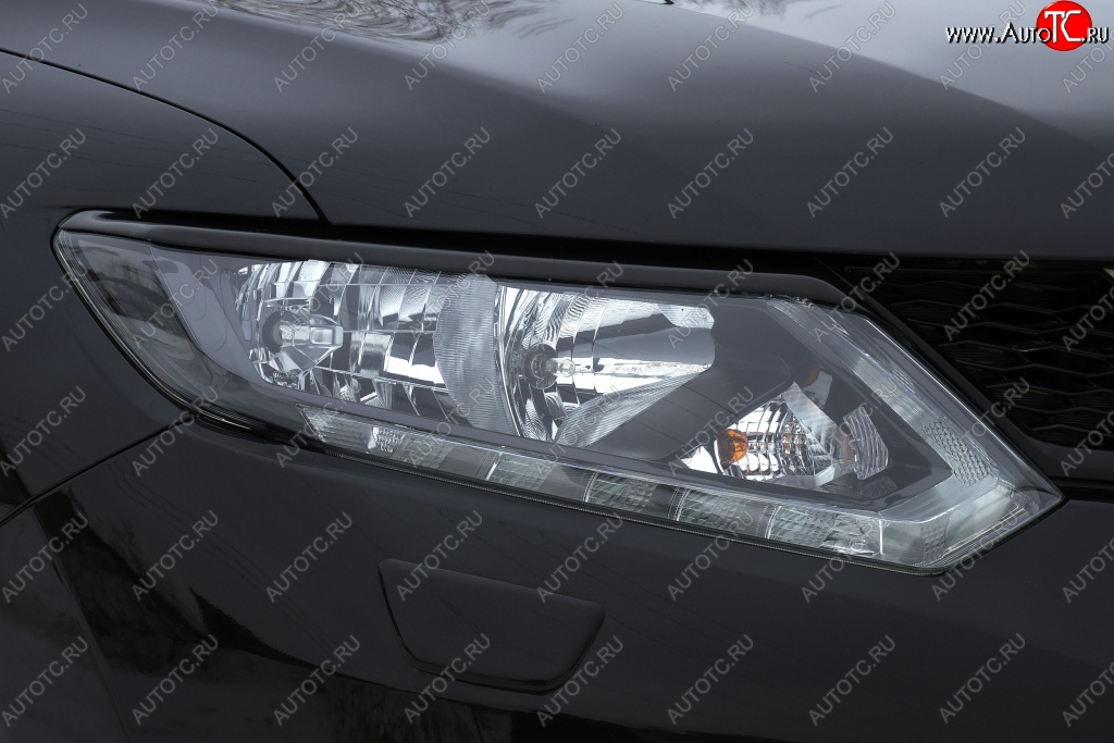 859 р. Реснички на фары RA  Nissan X-trail  3 T32 (2013-2018) дорестайлинг (Неокрашенные)  с доставкой в г. Майкоп