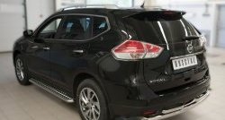 12 349 р. Защита заднего бампера (Ø63 и 42 мм, уголки, нержавейка) SLITKOFF Nissan X-trail 3 T32 рестайлинг (2017-2022)  с доставкой в г. Майкоп. Увеличить фотографию 4