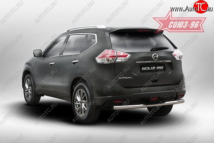 13 769 р. Защита заднего бампера с проступью Souz-96 (d76) Nissan X-trail 3 T32 рестайлинг (2017-2022)  с доставкой в г. Майкоп