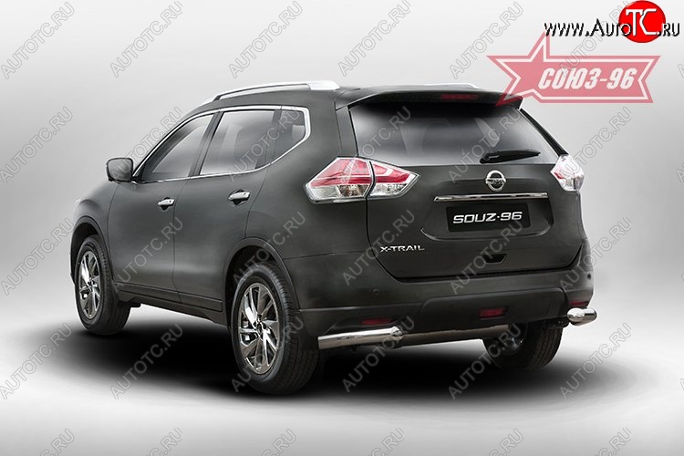 13 229 р. Защита заднего бампера из боковых уголков Souz-96 (d76) Nissan X-trail 3 T32 рестайлинг (2017-2022)  с доставкой в г. Майкоп