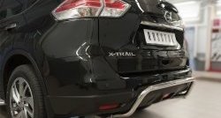 14 849 р. Защита заднего бампера (Ø42 мм волна, нержавейка) SLITKOFF  Nissan X-trail  3 T32 (2017-2022) рестайлинг  с доставкой в г. Майкоп. Увеличить фотографию 2