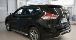 14 849 р. Защита заднего бампера (Ø42 мм волна, нержавейка) SLITKOFF  Nissan X-trail  3 T32 (2017-2022) рестайлинг  с доставкой в г. Майкоп. Увеличить фотографию 4
