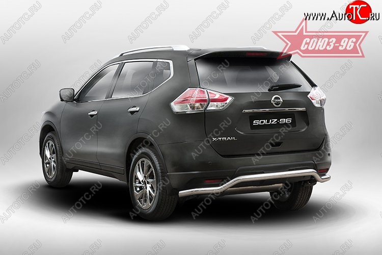 11 339 р. Защита заднего бампера Souz-96 (d60) Nissan X-trail 3 T32 рестайлинг (2017-2022)  с доставкой в г. Майкоп