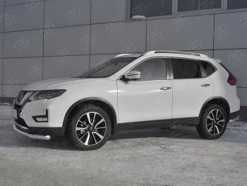 14 349 р. Защита переднего бампера (Ø63 мм, нержавейка) SLITKOFF  Nissan X-trail  3 T32 (2013-2018) дорестайлинг  с доставкой в г. Майкоп. Увеличить фотографию 2
