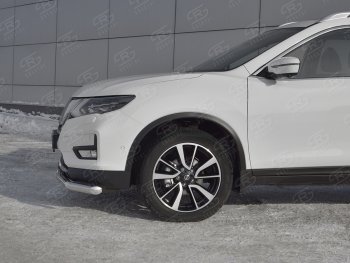 14 349 р. Защита переднего бампера (Ø63 мм, нержавейка) SLITKOFF  Nissan X-trail  3 T32 (2013-2018) дорестайлинг  с доставкой в г. Майкоп. Увеличить фотографию 3
