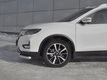 17 949 р. Защита переднего бампера (Ø63 и 42 мм)  Nissan X-trail  3 T32 (2013-2018) дорестайлинг  с доставкой в г. Майкоп. Увеличить фотографию 3