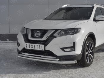 17 949 р. Защита переднего бампера (Ø63 и 42 мм)  Nissan X-trail  3 T32 (2013-2018) дорестайлинг  с доставкой в г. Майкоп. Увеличить фотографию 4