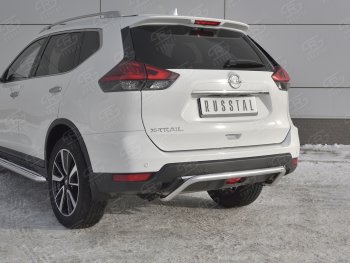 13 999 р. Защита заднего бампера (Ø42 мм волна, нержавейка) SLITKOFF Nissan X-trail 3 T32 рестайлинг (2017-2022)  с доставкой в г. Майкоп. Увеличить фотографию 4