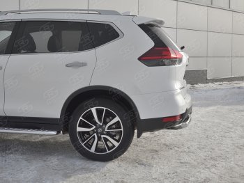 13 999 р. Защита заднего бампера (Ø63 мм, нержавейка) SLITKOFF Nissan X-trail 3 T32 рестайлинг (2017-2022)  с доставкой в г. Майкоп. Увеличить фотографию 3