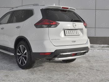 13 999 р. Защита заднего бампера (Ø63 мм, нержавейка) SLITKOFF Nissan X-trail 3 T32 рестайлинг (2017-2022)  с доставкой в г. Майкоп. Увеличить фотографию 4