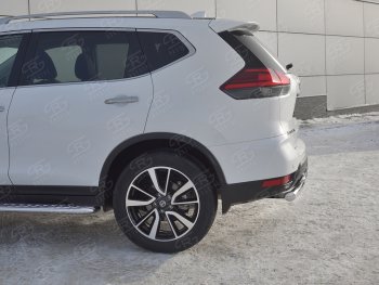 16 599 р. Защита заднего бампера (Ø63 и 42 мм , нержавейка) RUSSTAL  Nissan X-trail  3 T32 (2017-2022) рестайлинг  с доставкой в г. Майкоп. Увеличить фотографию 3