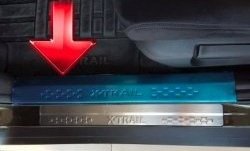 8 599 р. Накладки на порожки автомобиля CT v1 Nissan X-trail 3 T32 рестайлинг (2017-2022)  с доставкой в г. Майкоп. Увеличить фотографию 2