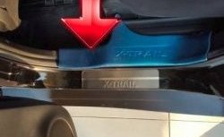 8 599 р. Накладки на порожки автомобиля CT v1 Nissan X-trail 3 T32 рестайлинг (2017-2022)  с доставкой в г. Майкоп. Увеличить фотографию 3