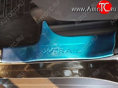 8 599 р. Накладки на порожки автомобиля CT v1 Nissan X-trail 3 T32 рестайлинг (2017-2022)  с доставкой в г. Майкоп