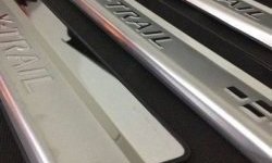 2 399 р. Накладки на порожки автомобиля СТ v2 Nissan X-trail 3 T32 рестайлинг (2017-2022)  с доставкой в г. Майкоп. Увеличить фотографию 5