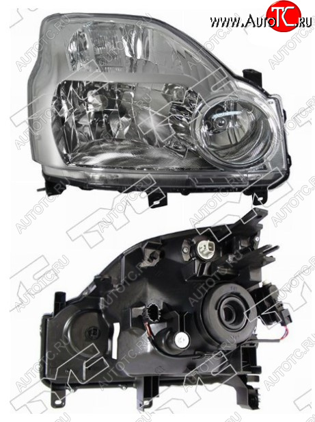 9 199 р. Правая фара передняя TYC (с электрокорректором, Евросвет) Nissan X-trail 2 T31 дорестайлинг (2007-2011)  с доставкой в г. Майкоп