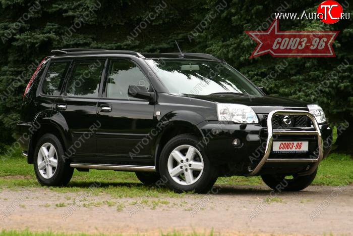 11 429 р. Защита порогов (рестайлинг) Souz-96 (d60) Nissan X-trail 1 T30 дорестайлинг (2000-2003)  с доставкой в г. Майкоп